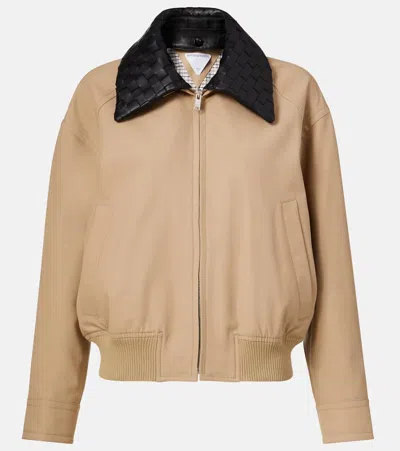Bottega Veneta Blouson Intrecciato Aus Baumwoll-twill
