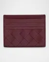 Bottega Veneta Intrecciato Credit Card Case In Barolo