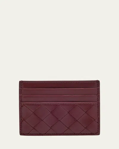 Bottega Veneta Intrecciato Credit Card Case In Barolo