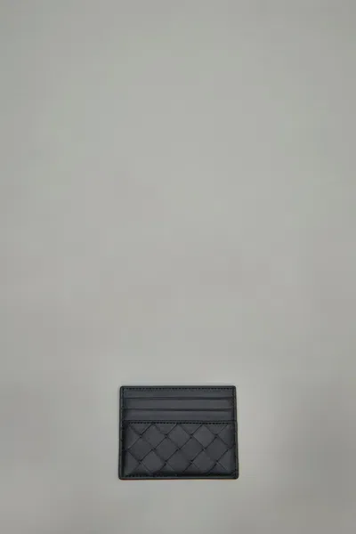 Bottega Veneta Intrecciato Credit Card Case In Black