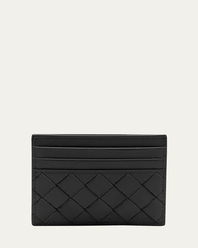 Bottega Veneta Intrecciato Credit Card Case In Black