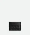 Bottega Veneta Intrecciato Credit Card Case In Black