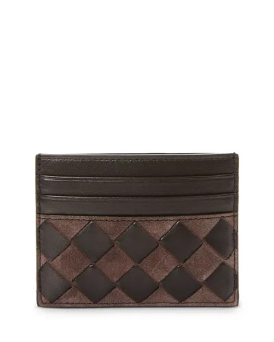 Bottega Veneta Intrecciato Credit Card Case In Brown