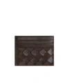 Bottega Veneta Intrecciato Credit Card Case In Brown