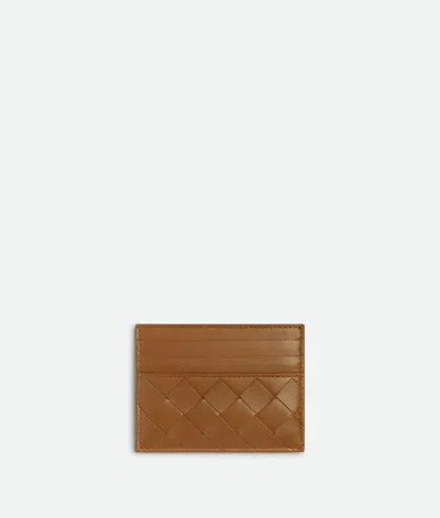 Bottega Veneta Intrecciato Credit Card Case In Brown