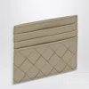 Bottega Veneta Intrecciato Credit Card Case Ecrù/glacier Blue In Multicolor