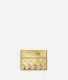 Bottega Veneta Intrecciato Kartenetui In Gold