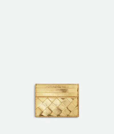 Bottega Veneta Intrecciato Kartenetui In Gold