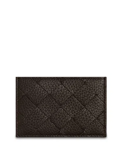 Bottega Veneta Intrecciato Credit Card Case In Brown