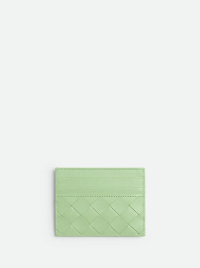 Bottega Veneta `intrecciato Credit Card Case` In Green