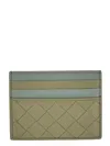 Bottega Veneta Intecciato Leather Card Case In Green