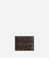 Bottega Veneta Intrecciato Credit Card Case In Brown