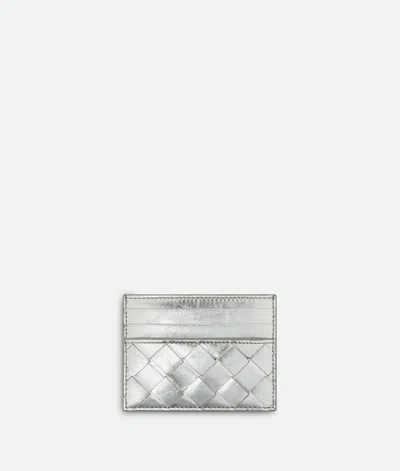 Bottega Veneta Intrecciato Kartenetui In Silver