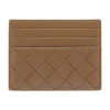 Bottega Veneta Intrecciato Credit Cardholder In Grey