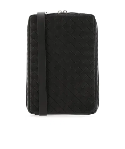 Bottega Veneta Intrecciato Cross-body Bag In Black