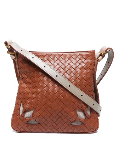 Pre-owned Bottega Veneta Intrecciato Crossbody Bag In Brown