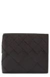 Bottega Veneta Men Fondente Color Bi-fold Wallet In Intrecciato