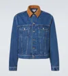 Bottega Veneta Denim Jacket Front Pockets Long Sleeves Collar In Blue