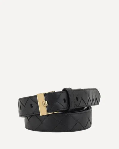 Bottega Veneta Intrecciato Design Belt In Multicolor
