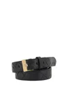 Bottega Veneta Women Intrecciato Design Belt In Black-m Brass