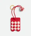 Bottega Veneta Intrecciato Design Cardcase In Deep Red/chalk