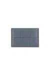 Bottega Veneta Maxi Intreccio Leather Billfold Wallet In Gray