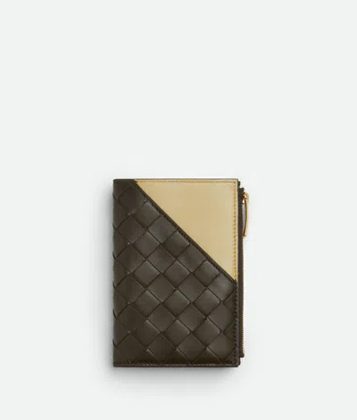BOTTEGA VENETA PORTEFEUILLE BI-FOLD INTRECCIATO DIAGONAL MOYEN FORMAT