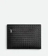 Bottega Veneta Porte-documents Intrecciato In Black