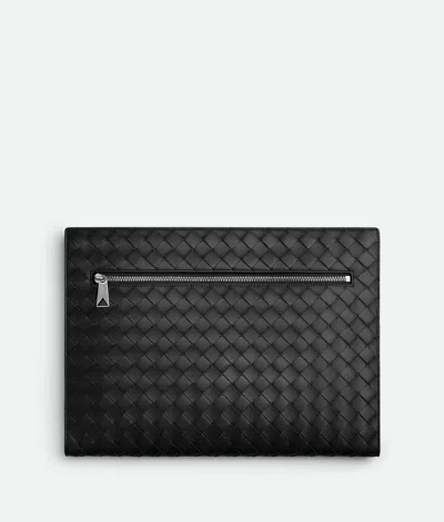 Bottega Veneta Porte-documents Intrecciato In Black