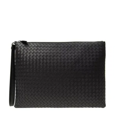 Bottega Veneta Intrecciato Document Case In Black