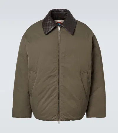 Bottega Veneta Intrecciato Down Jacket In Green