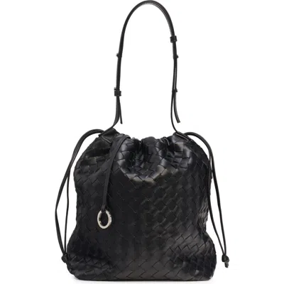 Bottega Veneta Intrecciato Drawstring Leather Bucket Bag In Multi