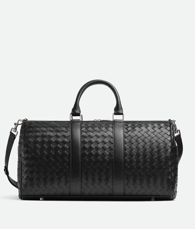 Bottega Veneta Sac De Voyage Intrecciato Moyen Format In Black