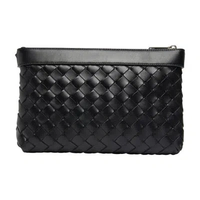 Bottega Veneta Intrecciato Duo Bag In Black_silver