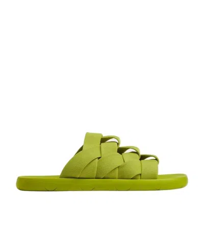 Bottega Veneta Intrecciato Elasticated Sandals In Green