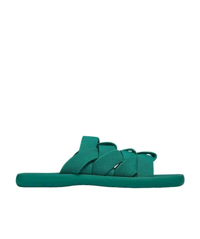 Bottega Veneta Intrecciato Elasticated Sandals In Green