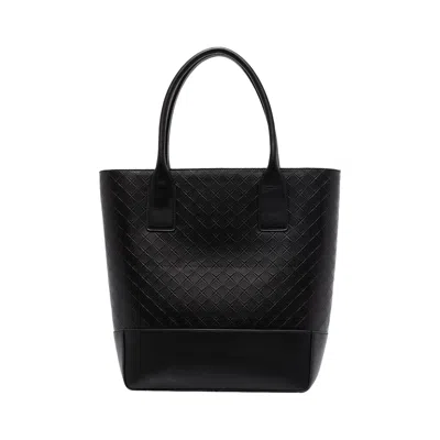 Pre-owned Bottega Veneta Intrecciato Embossed Leather Tote Bag 'black' | Women's Size Onesize