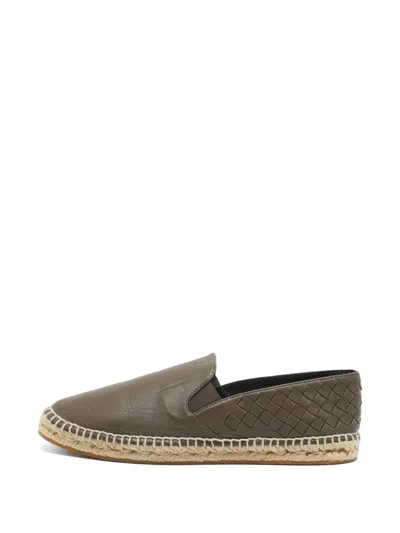 Pre-owned Bottega Veneta Intrecciato Espadrilles In Brown