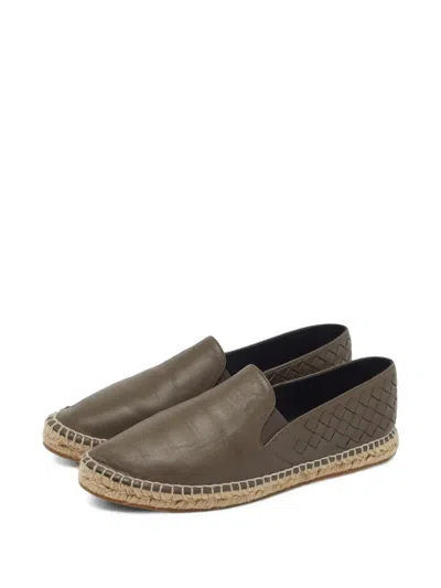 Pre-owned Bottega Veneta Intrecciato Espadrilles In Brown