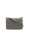 Bottega Veneta Intrecciato Flap Bag In Gray