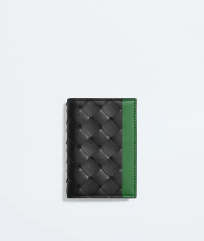 Bottega Veneta Intrecciato Flap Card Case In Red