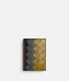 Bottega Veneta Intrecciato Flap Card Case In Fondant/lapilli/limonite