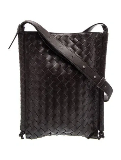 Pre-owned Bottega Veneta Intrecciato Flat Loop In Black