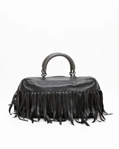Bottega Veneta Intrecciato Fringe Boston Bag