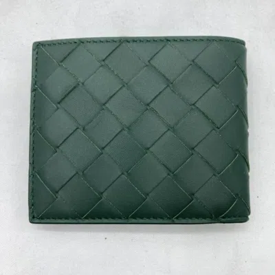 Pre-owned Bottega Veneta Intrecciato Green Intrecciato Wallet (bi-fold) ()