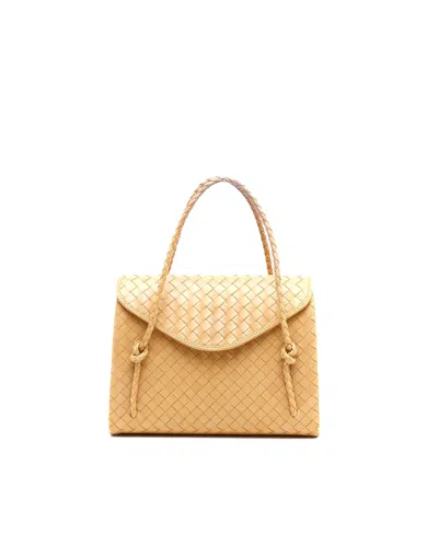 Bottega Veneta Intrecciato Handbag In Nude
