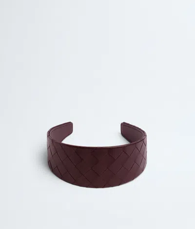 Bottega Veneta Intrecciato Headband In Burgundy