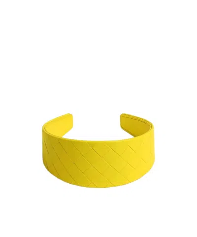 Bottega Veneta Intrecciato Headband In Yellow