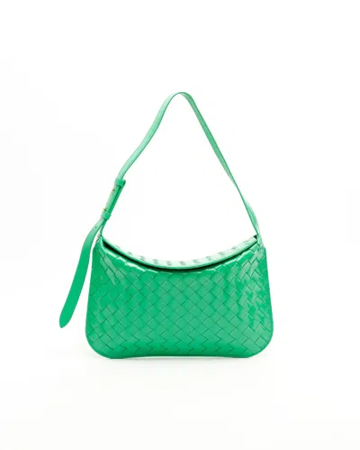 Bottega Veneta Intrecciato Hobo Bag In Red
