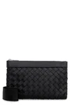 Bottega Veneta Intrecciato Hydrology Messenger Bag In Black